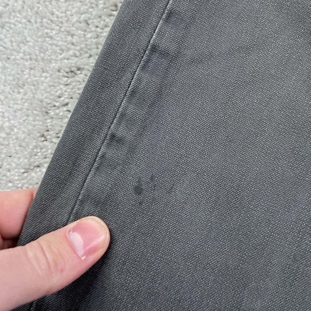 Levis 505‎ Jeans Mens 36x30 Grey Regular Straight Leg Cotton Denim White Tab